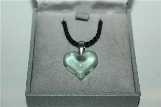 Lalique heart pendant